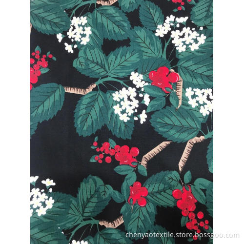Flower Style Cotton Stretch Printed Fabric